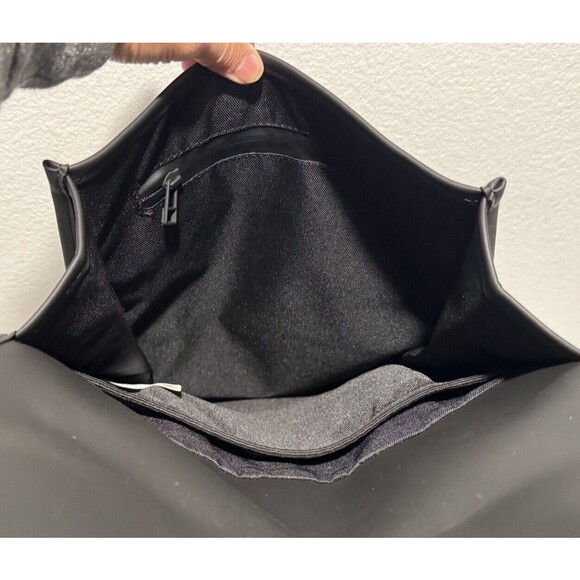 RAINS Slim Laptop Backpack Black Qualtrics Waterproof Rubber Work Commuter - Picture 10 of 10